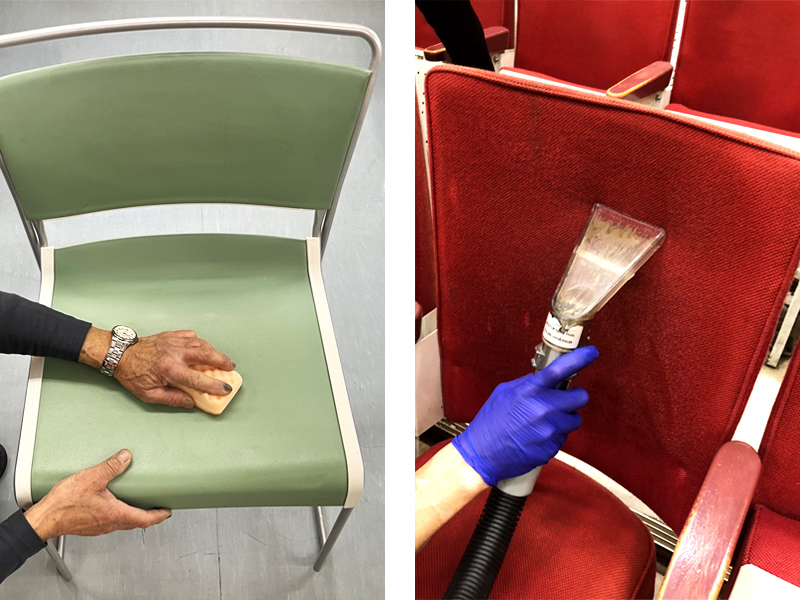椅子清掃の写真
